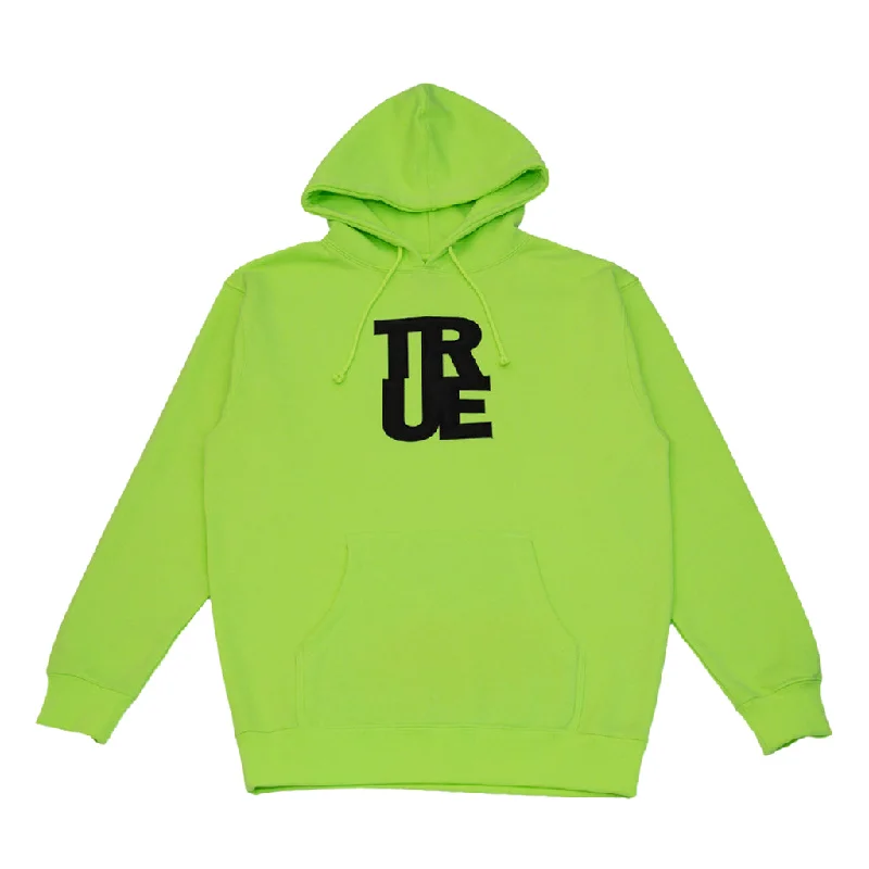 hoodie for university students -Men's True Logo Hoodie Safety Yellow