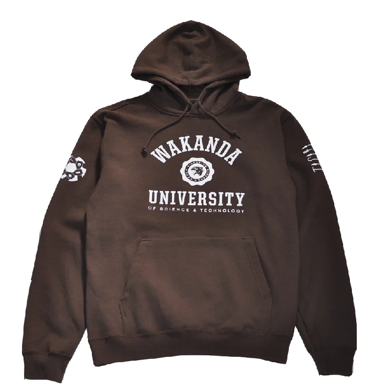 hoodie with minimal design -Mens True Wakanda U Hoodie Brown