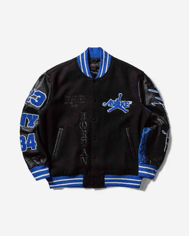 comfortable winter jacket-Men's Awake NY Varsity Jacket Black / Game Royal