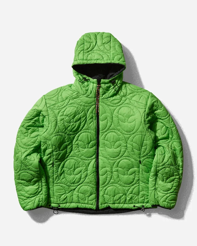 women’s winter jacket with pockets-Men's Alien-O Reversible Quilted Liner Jacket Green / Black