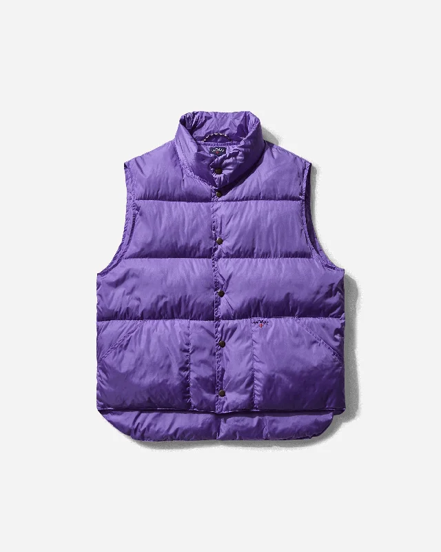 insulated puffer jacket with hood-Men's Puffer Vest Violet