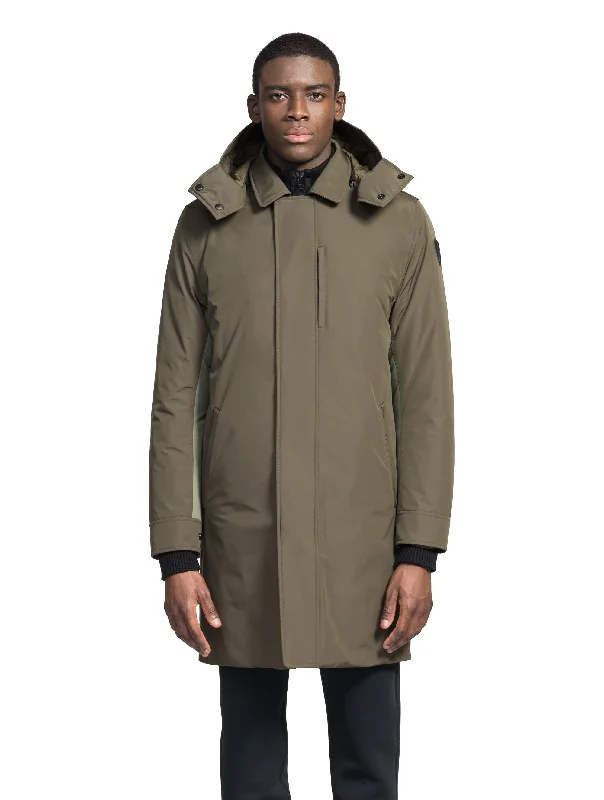 men’s long sleeve winter jacket-Nord Men's Tailored Trench Coat