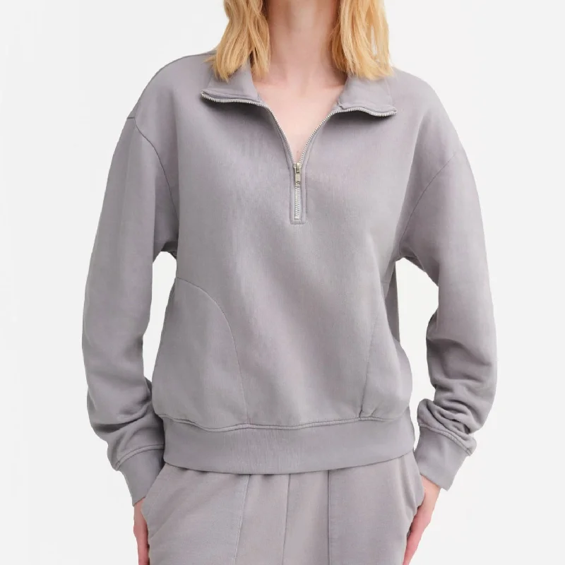 hoodie with subtle design -Organic Fleece Quarter Zip Sweatshirt