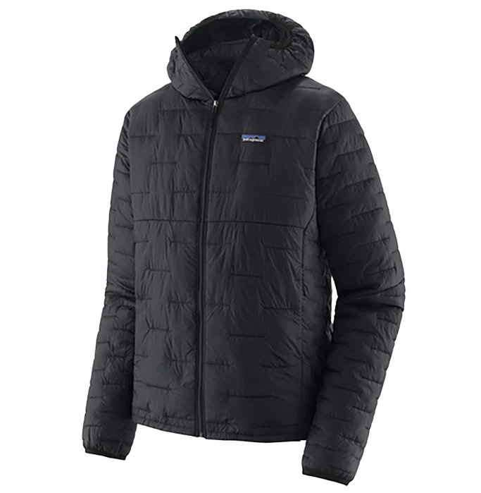 hoodie for relaxed weekends -Patagonia x REAL Nano Puff Hooded Jacket-Black