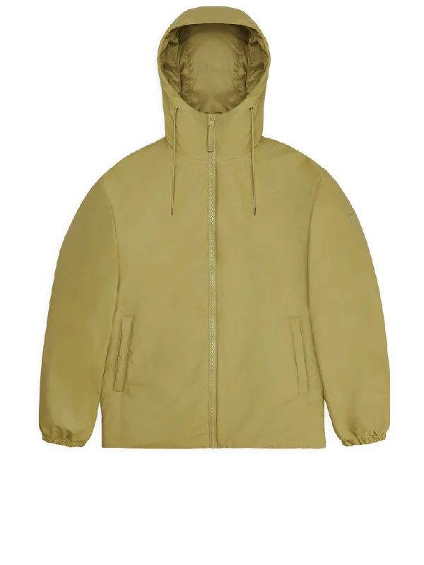 insulated jacket with zippers-Rains Lohja Insulated Jacket in Khaki