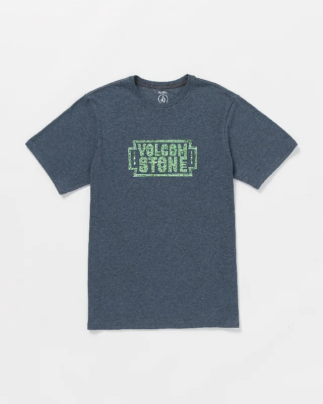 stylish short sleeve t-shirt for hot days -Razors Edge Short Sleeve Tee - Navy Heather