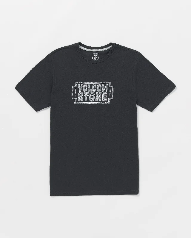 simple short sleeve shirt for casual Fridays -Razors Edge Short Sleeve Tee - Washed Black Heather