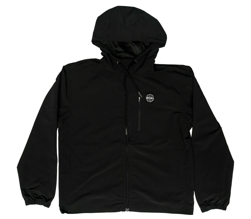 hoodie for wearing on chilly days -REAL Bunker Jacket-Black