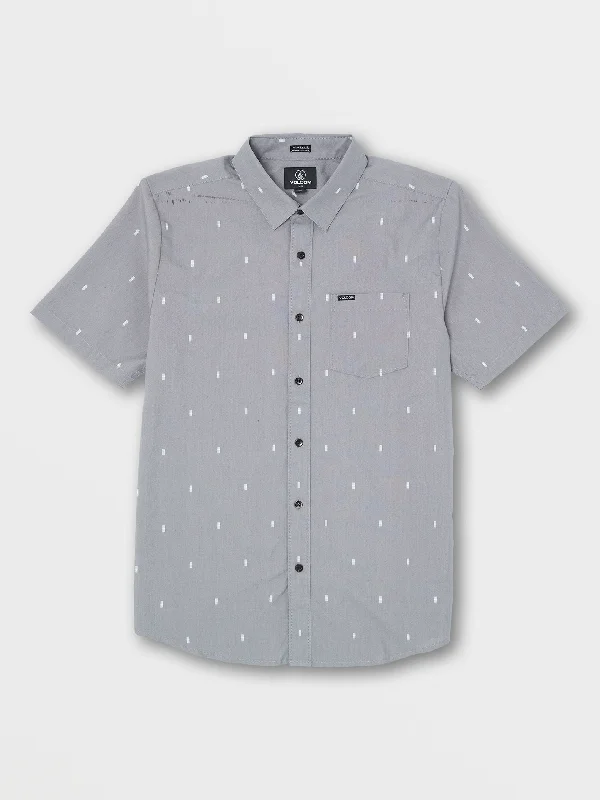 short sleeve t-shirt with bold graphics -Salford Short Sleeve Shirt - Pewter