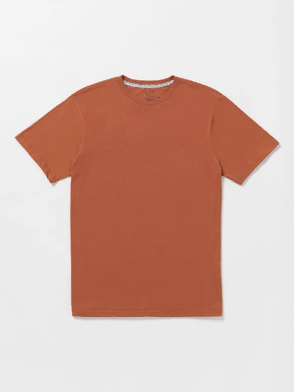 athletic short sleeve shirt for running -Solid Short Sleeve Tee - Rust