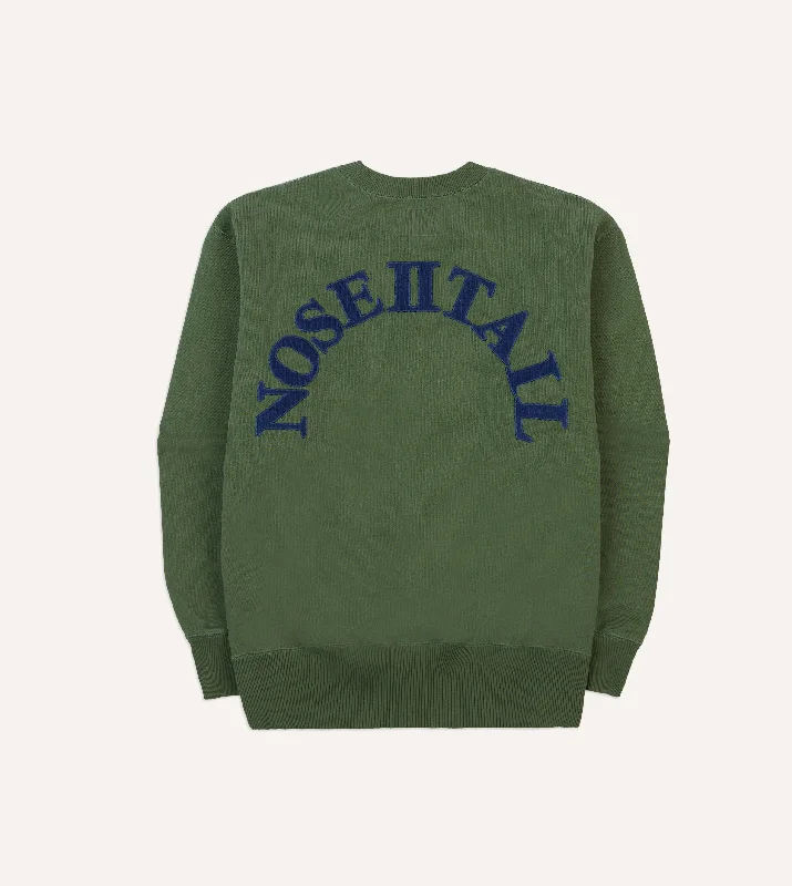 hoodie with comfortable sleeves -St. JOHN by Drake's Green Nose II Tail Sweatshirt