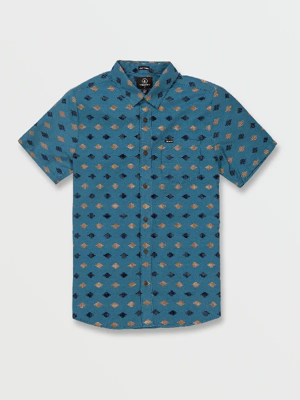 high-end short sleeve shirt for casual events -Stackstone Short Sleeve Shirt - Aged Indigo