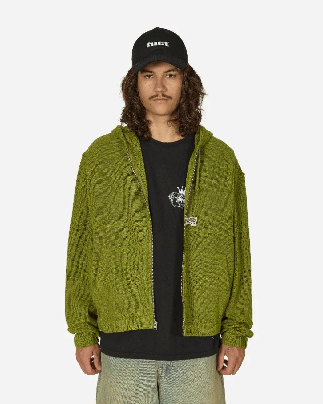 jacket with removable hood-Cotton Mesh Work Jacket Green