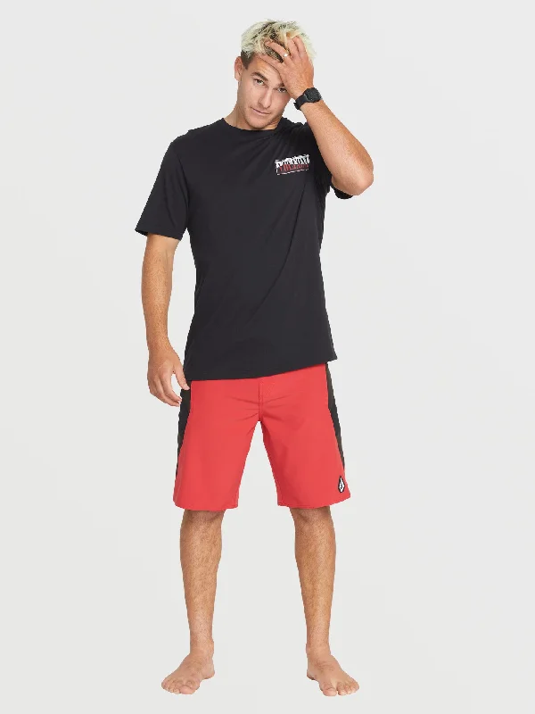 relaxed short sleeve shirt for work -Surf Vitals Jack Robinson Short Sleeve Shirt - Black