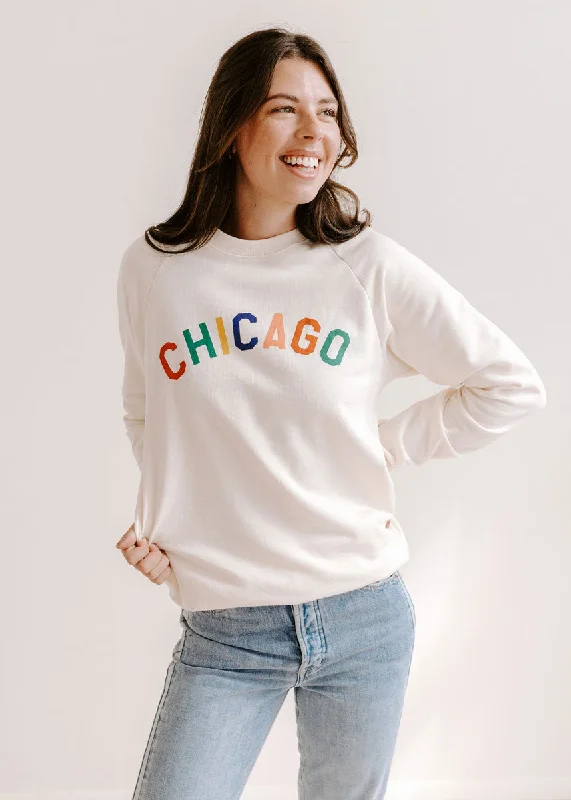 hoodie for fashionable comfort -Sweet Home Chicago Sweatshirt - Original Ivory