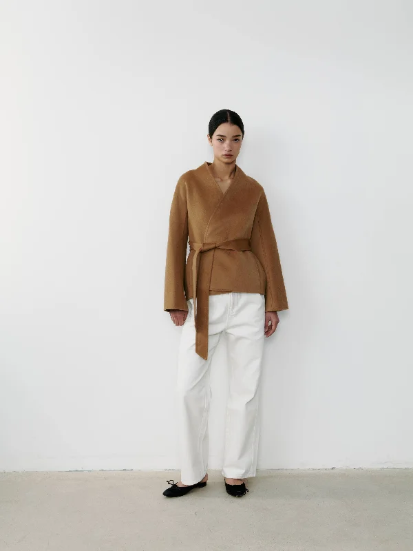 long sleeved parka jacket-THE MODERN JACKET - CAMEL