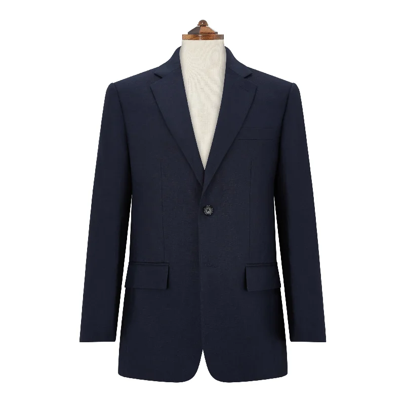 winter-ready jacket for men-William Navy Linen Jacket