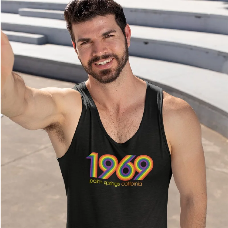 summer-ready short sleeve t-shirt for men -1969 Unisex Tank Top - Black