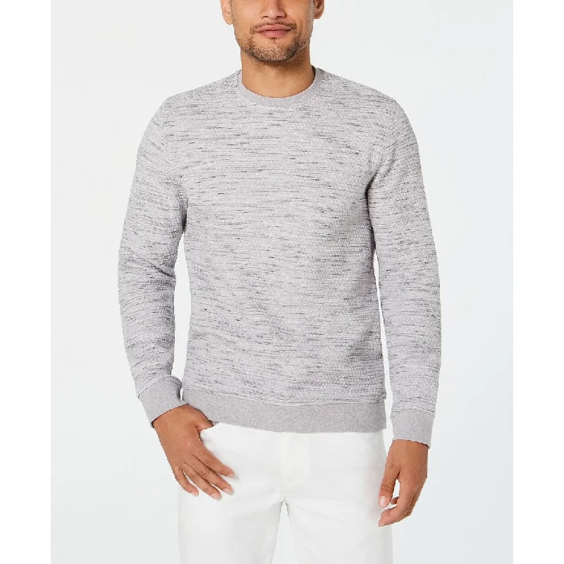 thick knitted sweater-Alfani Men's Heathered Sweatshirt Gray Size 2 Extra Large - XXL