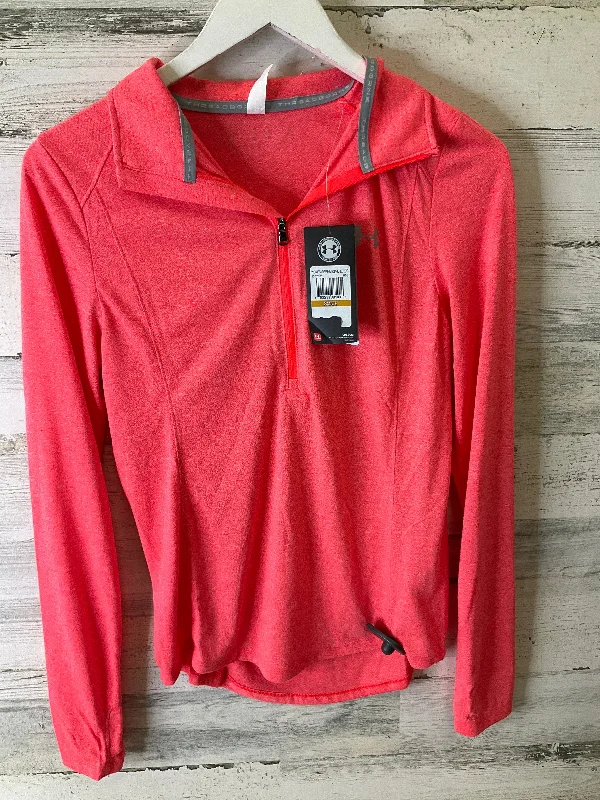 colorful short sleeve shirt for vacation -Athletic Top Long Sleeve Collar By Under Armour In Coral, Size: S