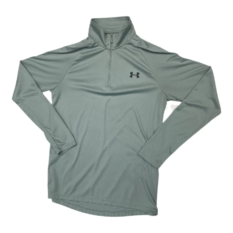 short sleeve t-shirt for cold weather layering -Athletic Top Long Sleeve Collar By Under Armour In Green, Size: S