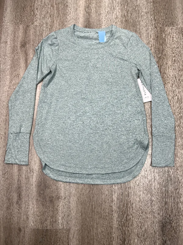 stylish short sleeve t-shirt with floral design -Athletic Top Long Sleeve Crewneck By Athleta In Green, Size: M