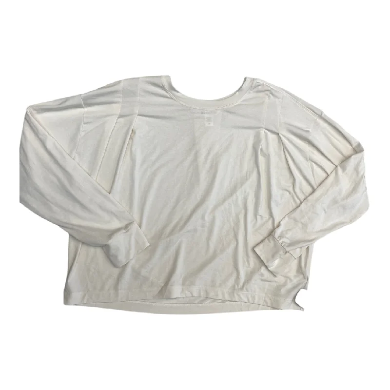 sporty short sleeve shirt for kids -Athletic Top Long Sleeve Crewneck By Athleta In Ivory, Size: M