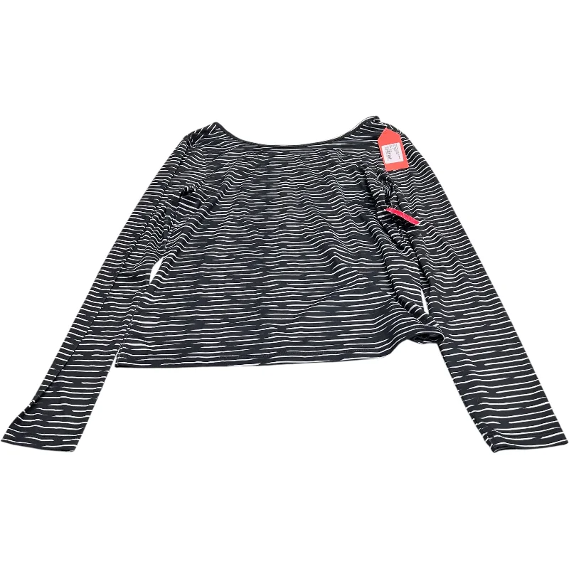 comfortable fit short sleeve shirt -Athletic Top Long Sleeve Crewneck By Oiselle In Black, Size: L