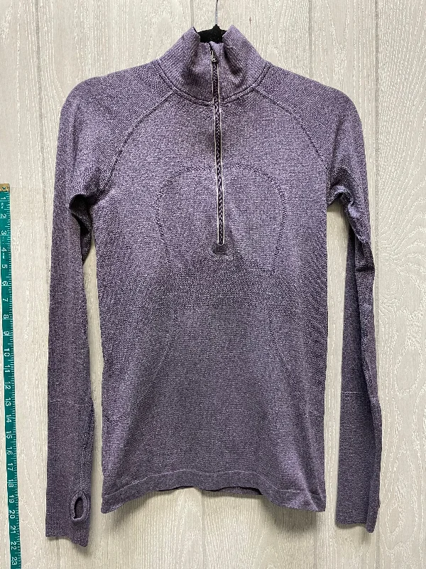 short sleeve t-shirt for light exercise -Athletic Top Long Sleeve Crewneck By Lululemon In Purple, Size: 6