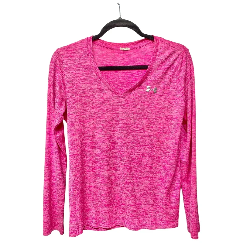 short sleeve hoodie t-shirt for women -Athletic Top Long Sleeve Crewneck By Under Armour In Pink, Size: Xs