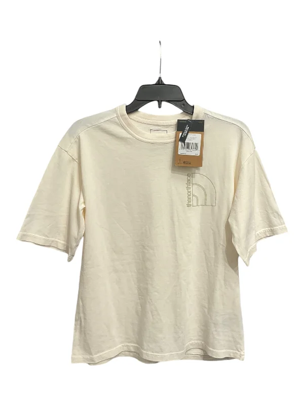 short sleeve t-shirt for winter layering -Athletic Top Short Sleeve By The North Face In White, Size: Xs