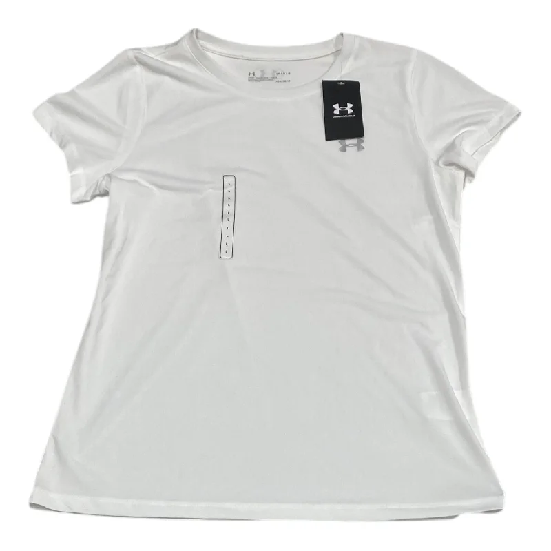 short sleeve t-shirt for running activities -Athletic Top Short Sleeve By Under Armour In White, Size: L