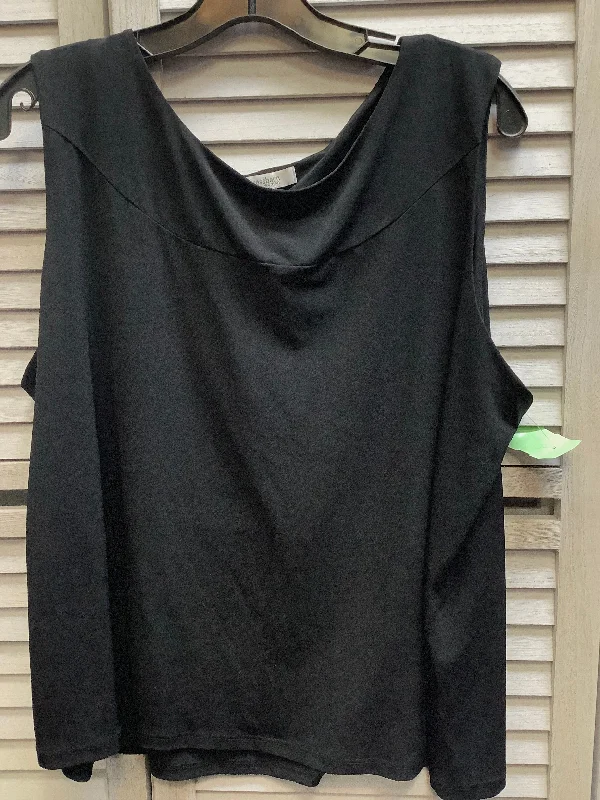 relaxed fit short sleeve shirt for men -Black Top Sleeveless Basic Dressbarn, Size 2x