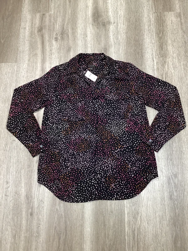 short sleeve shirt with fashionable prints -Blouse Long Sleeve By Ann Taylor In Multi-colored, Size: S