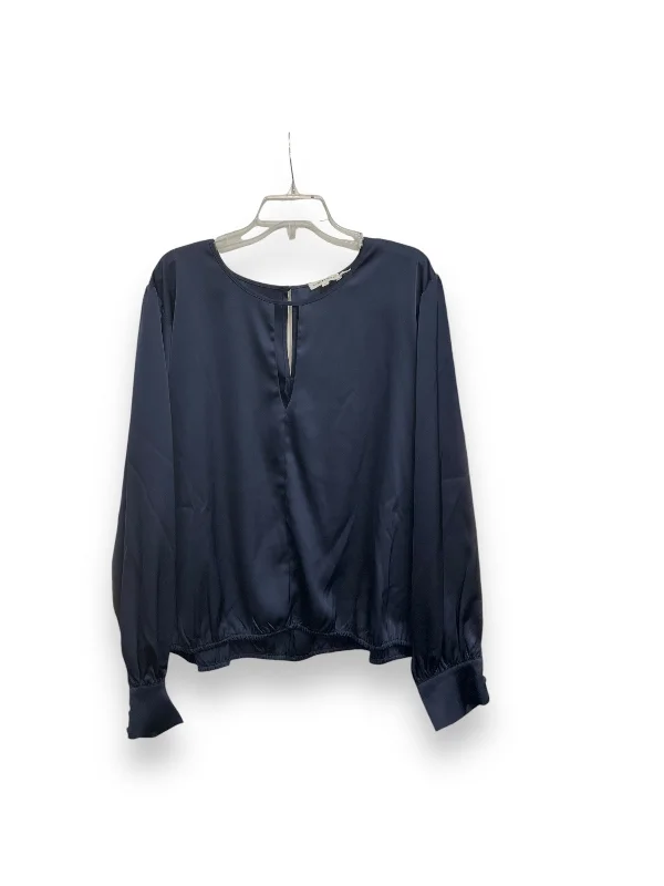 comfortable short sleeve t-shirt for lounging -Blouse Long Sleeve By Good American In Blue, Size: 4x