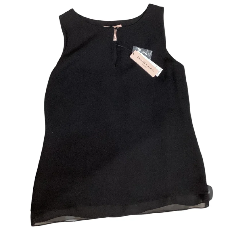 short sleeve t-shirt for winter layering -Blouse Sleeveless By Chicos In Black, Size: M