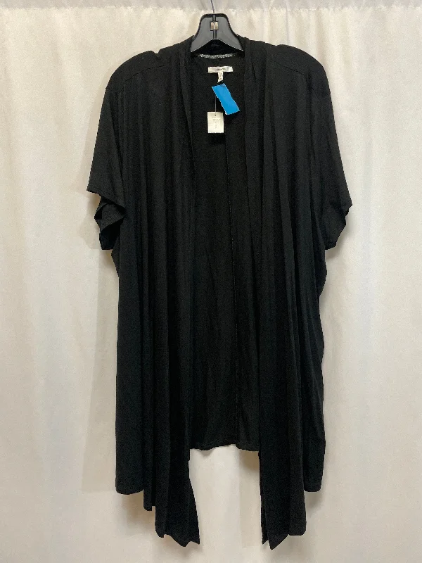 short sleeve t-shirt with retro print -Cardigan By Maurices In Black, Size: 3x