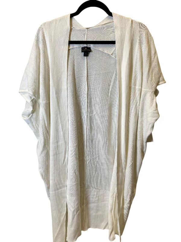 fashionable short sleeve shirt for everyday wear -Cardigan By Worthington In White, Size: M