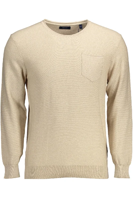 lightweight wool sweater-Gant Elegant  Crew-Neck Sweater with Men's Embroidery