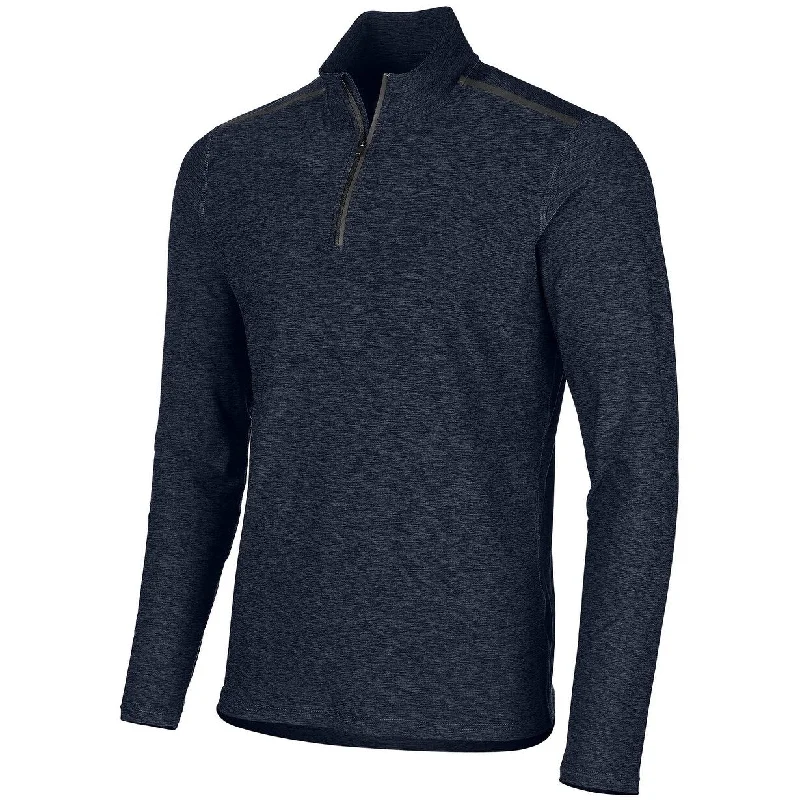 men's wool sweater-Ideology Men's Core Bonded Quarter-Zip Pullover Blue Size Small