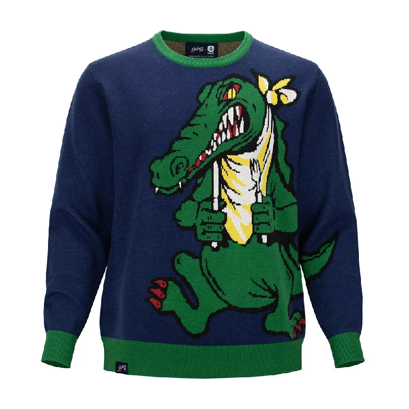 wool sweater with pocket-Jerry Garcia | Regular Sweater | Big Alligator Blue