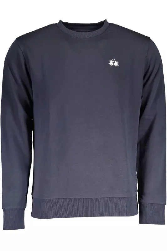 wool sweater with buttons-La Martina Chic Embroide Crew Neck Men's Sweater