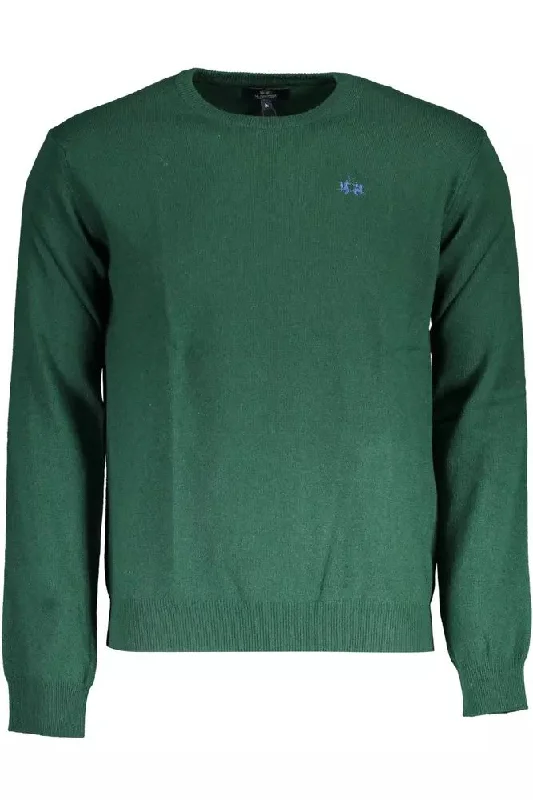 sweater for layering in winter-La Martina Elegant  Embroide Men's Sweater