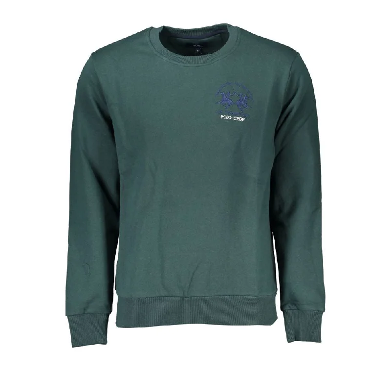 thick wool sweater for winter-La Martina Emerald Crew Neck Cotton Sweater - Regular Men's Fit