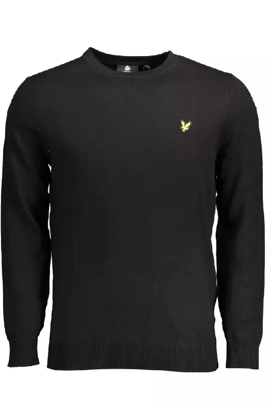 wool sweater for cold climates-Lyle & Scott Elegant Long-Sleeved  Cotton-Wool Blend Men's Sweater