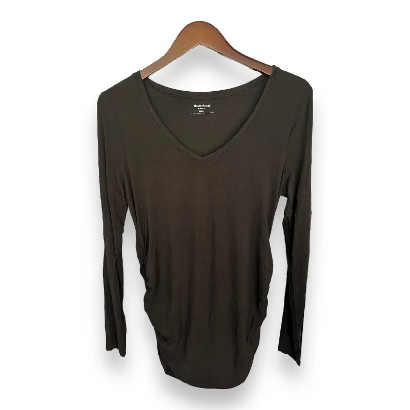 short sleeve t-shirt for running activities -Maternity Top Long Sleeve By Motherhood  Size: M