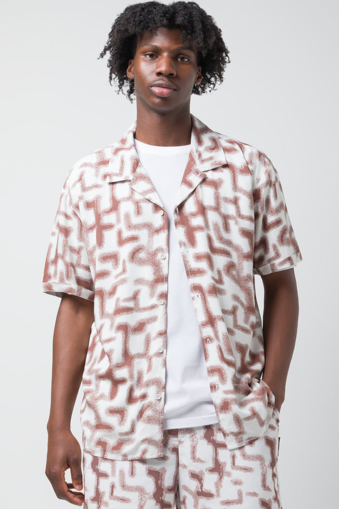 short sleeve shirt with animal designs -Short Sleeve Shirt White