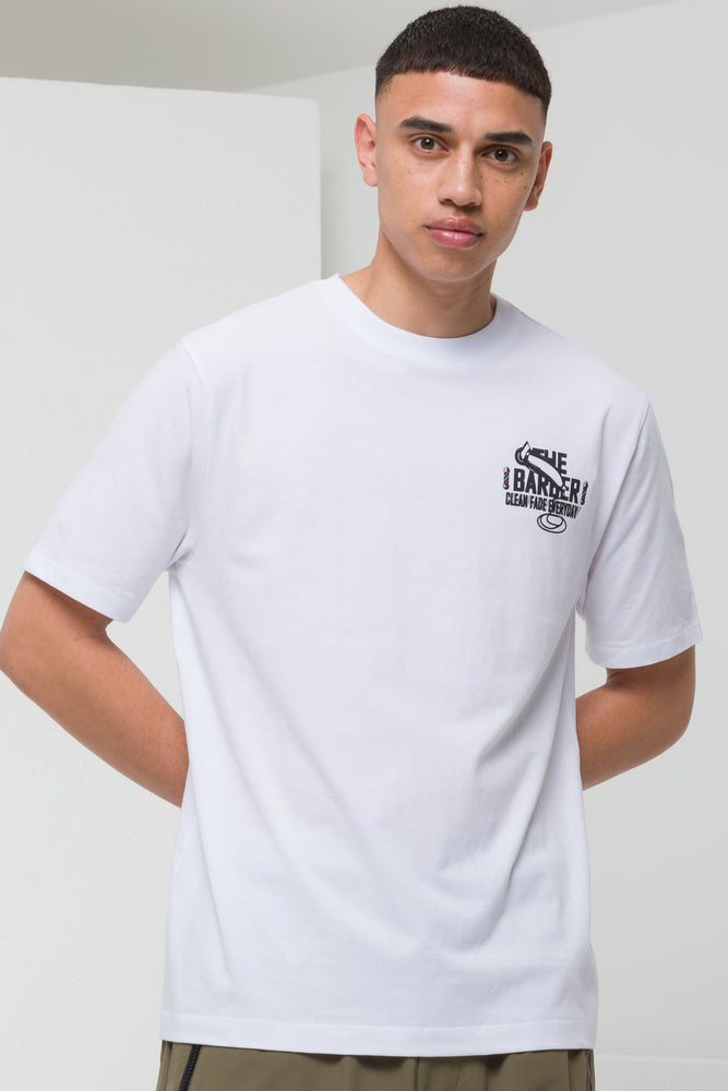 relaxed fit short sleeve shirt for men -Short sleeve t-shirt white