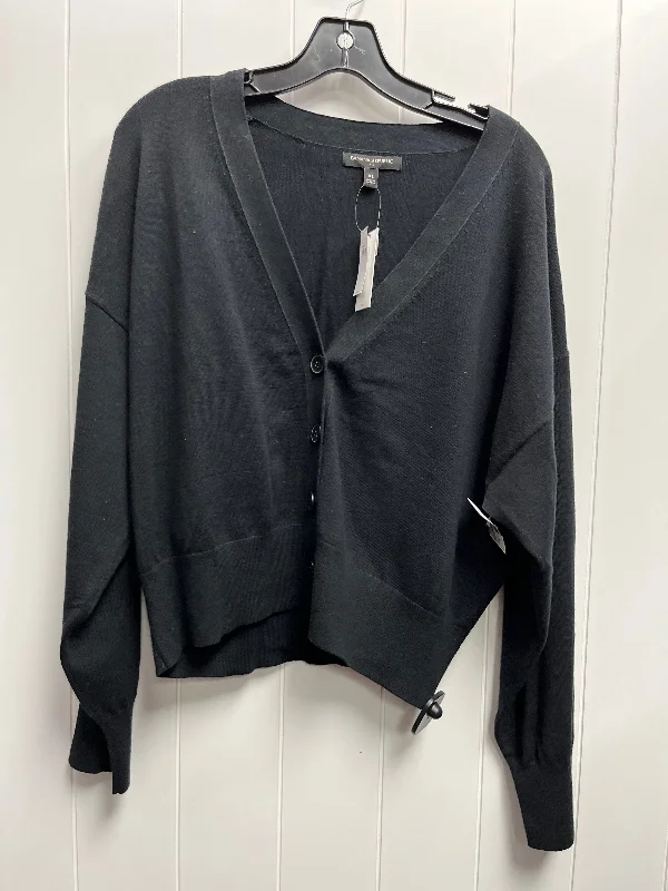 casual short sleeve t-shirt for hanging out -Sweater Cardigan By Banana Republic In Black, Size: Xl