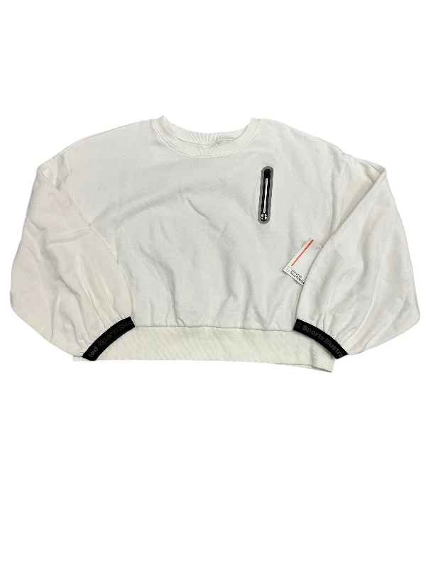 short sleeve shirt for the gym and workout -Sweatshirt Crewneck By Cmc In White, Size: 2x